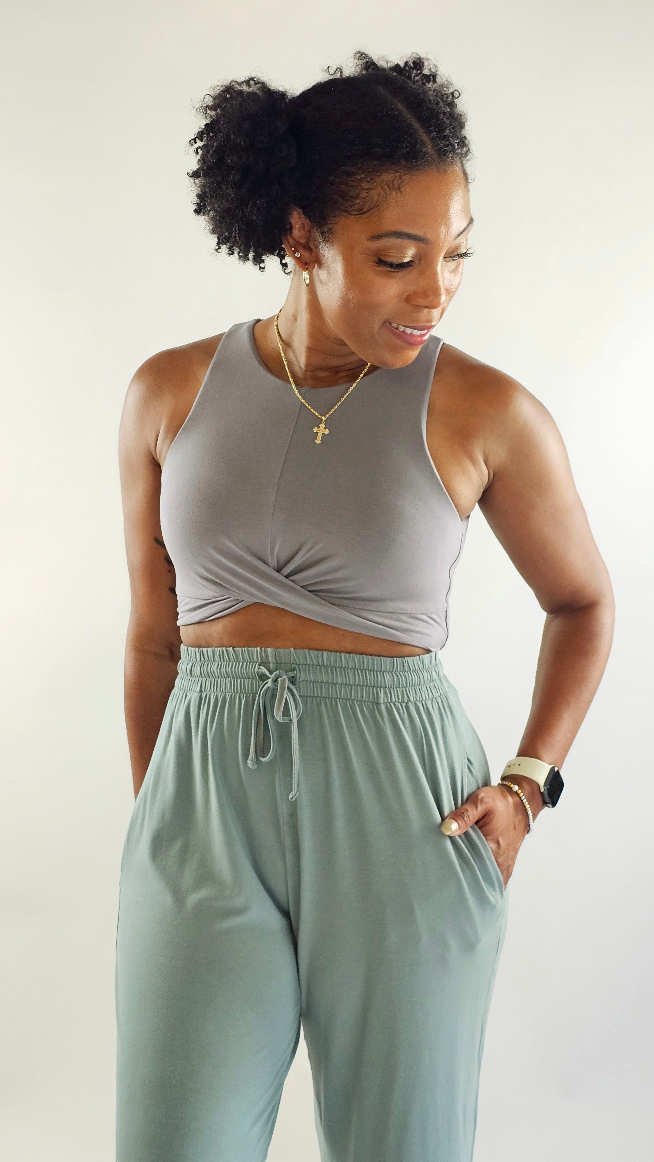 Bamboo Athletic Crop Tank - 3Five2 The Label